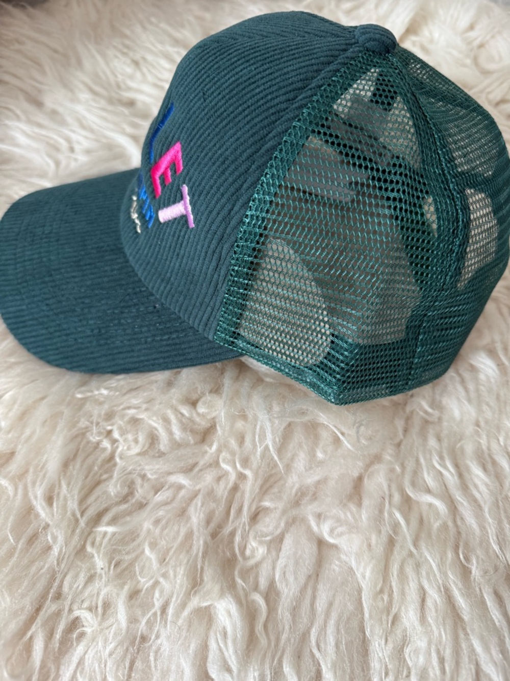 Anthropologie Worn/West Chalet Corduroy Trucker Hat - Dark Green - Picture 3 of 7
